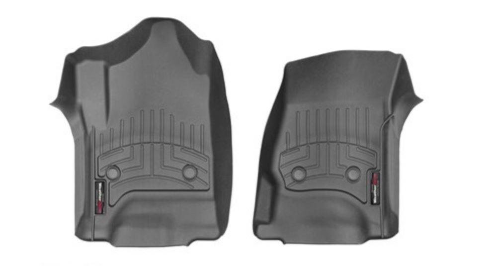 Ковры резиновые WeatherTech Chevrolet  Suburban  2015-2020 передние черные (раздельные сиденья ) фото
