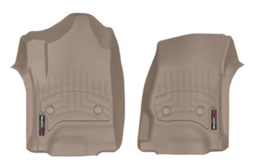 Ковры резиновые WeatherTech GMC Yukon 2015-2020 передние бежевые (раздельные сиденья ) фото