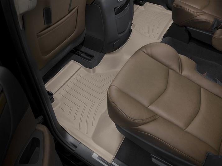 Ковры резиновые WeatherTech Cadillac Escalade ECV 2015+ задний бежевый фото