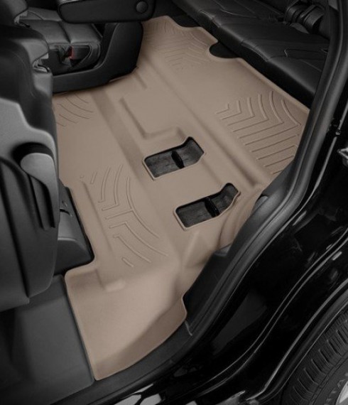Ковры резиновые WeatherTech Cadillac Escalade 2015+ третий ряд бежевый фото