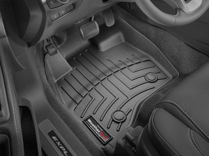 Ковры резиновые WeatherTech Ford Explorer 2017-2019 передние черные фото