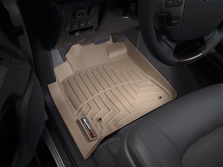 Ковры резиновые WeatherTech Toyota LC200 2008-2012 передние бежевые фото
