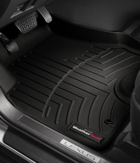Ковры резиновые WeatherTech Lexus LS AWD 2007-2012 передние черные фото