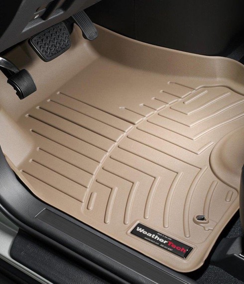 Ковры резиновые WeatherTech Lexus LS AWD 2007-2012 передние бежевые фото