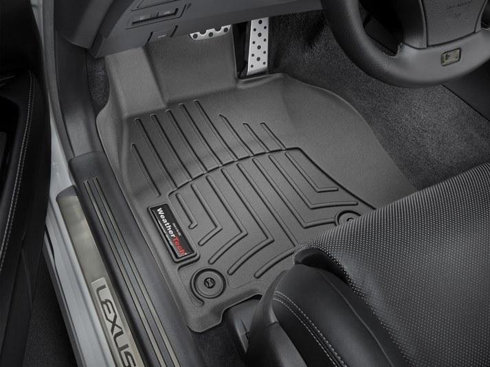 Ковры резиновые WeatherTech Lexus LS AWD 2013-2017 передние черные фото