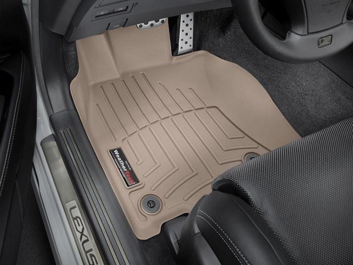 Ковры резиновые WeatherTech Lexus LS AWD 2013-2017 передние бежевые фото