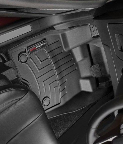 Ковры резиновые WeatherTech Lincoln MKX Nautilus 2016+ передние черные фото