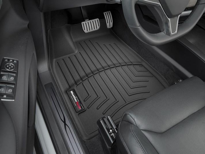 Ковры резиновые  WeatherTech Tesla Model X 2016+  передние черные фото