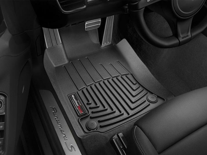 Ковры резиновые WeatherTech Porsche Panamera 2010-2016  передние черные фото