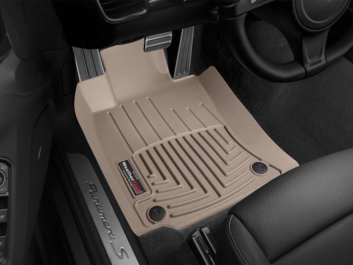 Ковры резиновые WeatherTech Porsche Panamera 2010-2016  передние бежевые фото