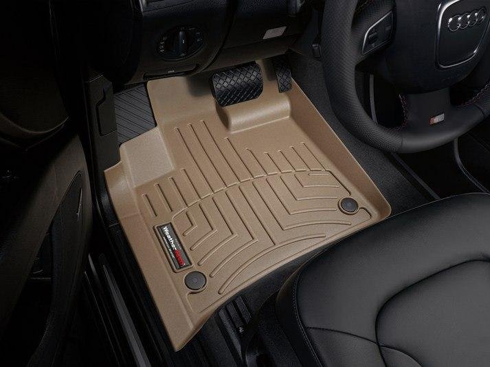 Ковры резиновые WeatherTech Audi Q7 2006-2014 передние бежевые фото