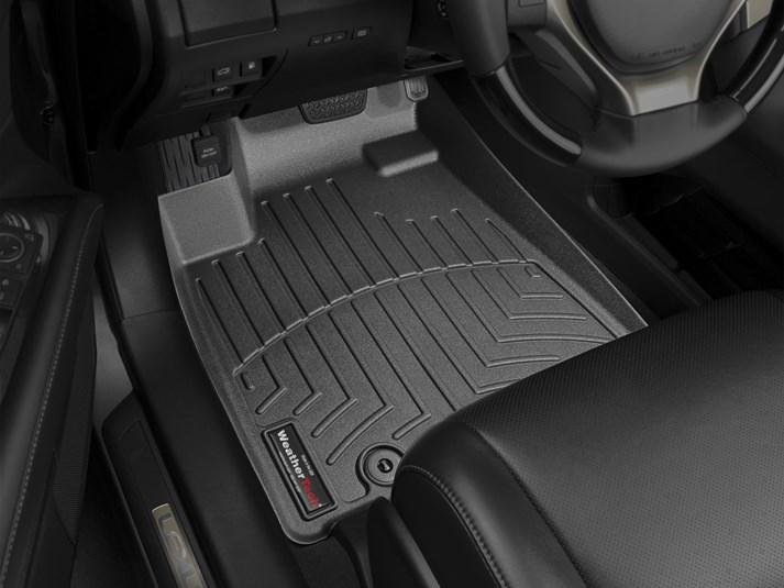 Ковры резиновые WeatherTech Lexus RX 2013-2015 передние черные (крепление клипсы ) фото