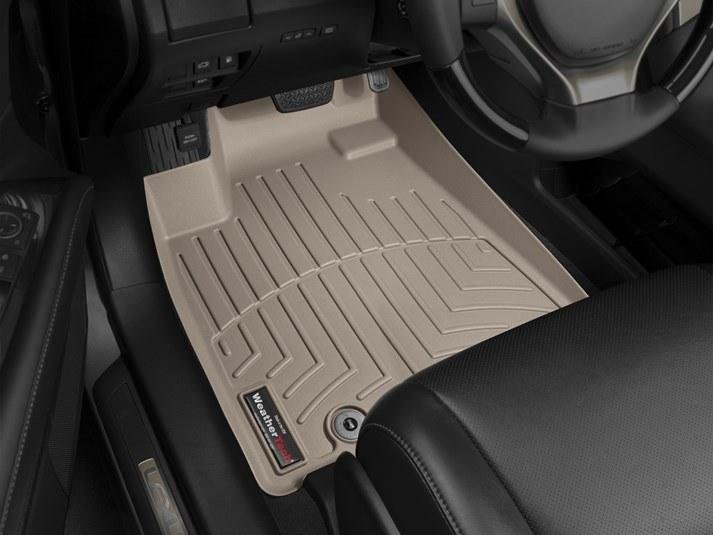 Ковры резиновые WeatherTech Lexus RX 2013-2015 передние бежевые (крепление клипсы ) фото