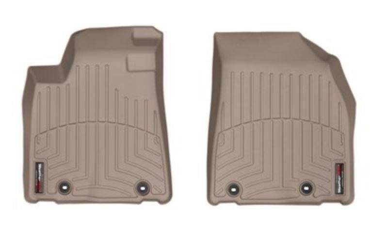 Ковры резиновые WeatherTech Lexus RX 2013-2015 передние бежевые (крепление клипсы ) фото