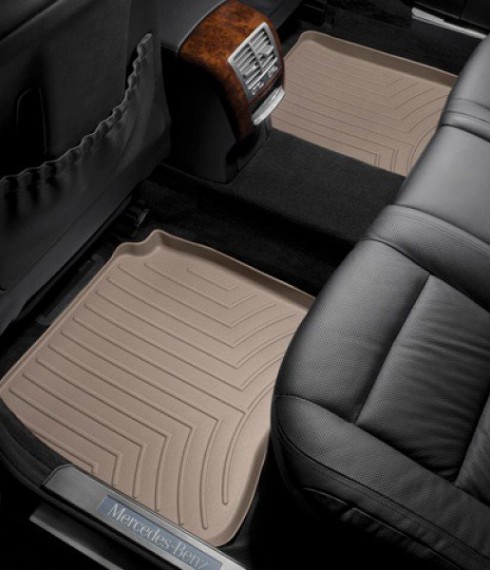 Ковры резиновые WeatherTech MB S-class LONG (W221) 2006-2012 задние бежевые фото