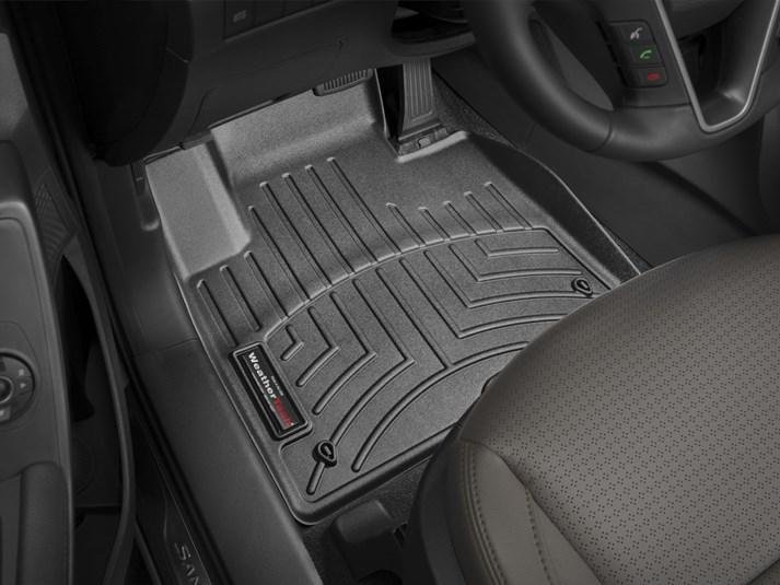 Ковры резиновые WeatherTech Hyundai Santa Fe 2013-2018  передние черные фото