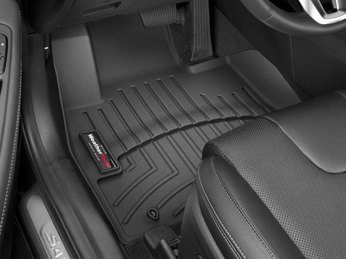 Ковры резиновые WeatherTech Hyundai Santa Fe 2019+ передние черные фото