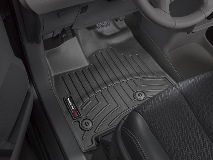 Ковры резиновые WeatherTech Toyota Sienna 2013+ передние черные фото