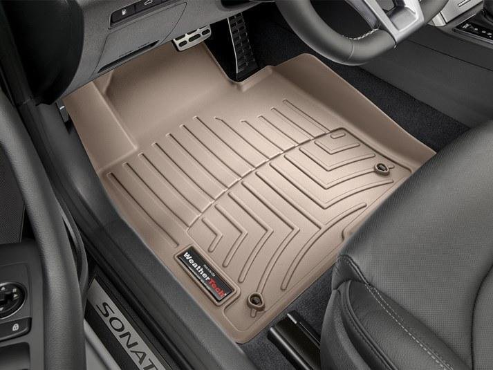 Ковры резиновые WeatherTech Hyundai Sonata 15+ передние бежевые фото