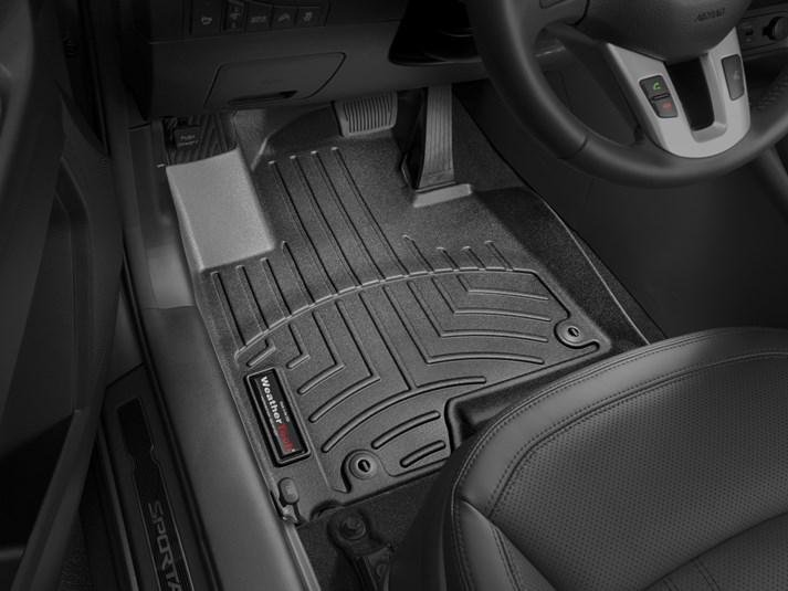 Ковры резиновые WeatherTech Hyundai ix35 2010-2014  передние черные ( клипсы ) фото