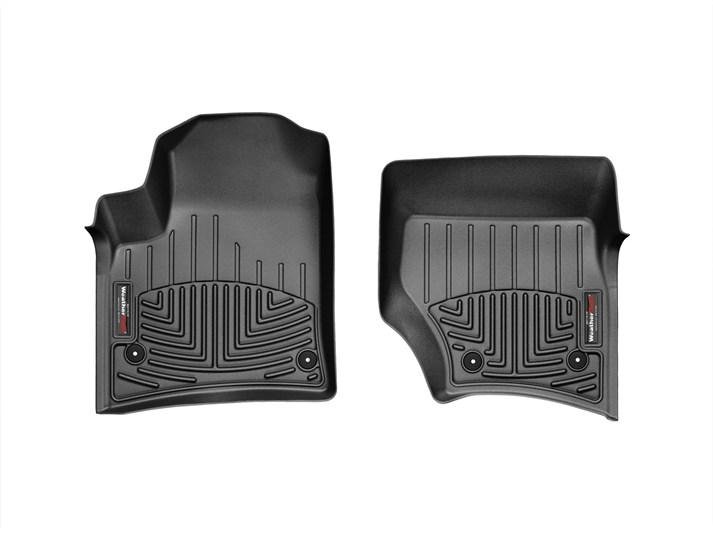 Ковры резиновые WeatherTech VW Touareg  2002-2010  передние черные ( круглый крепеж ) фото