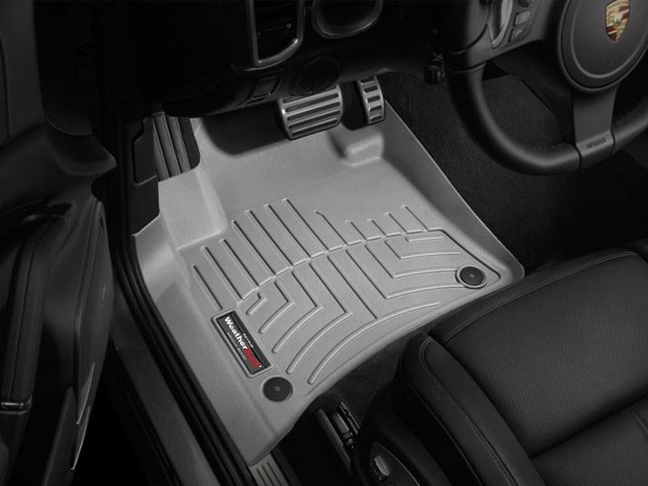 Ковры резиновые WeatherTech Porsche Cayenne 2015-2019  передние серые фото