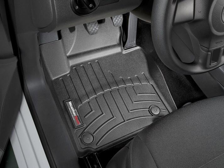 Ковры резиновые WeatherTech VW Touran 2011-2015 передние черные фото