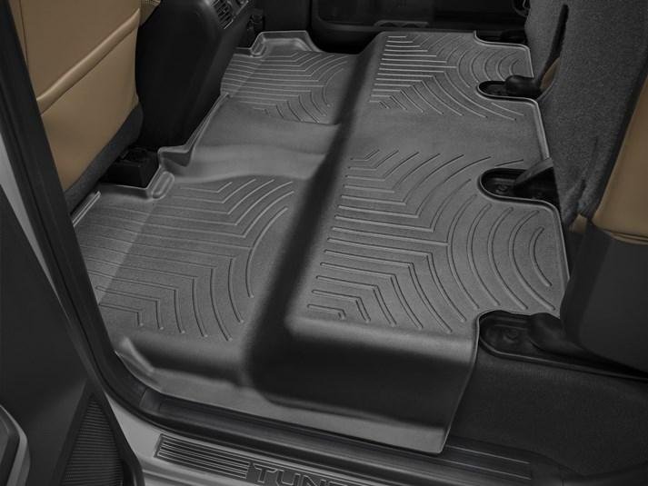Ковры резиновые WeatherTech Toyota Tundra 2014+ ( CrewMax ) задние черные фото