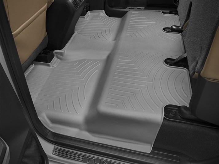 Ковры резиновые WeatherTech Toyota Tundra 2014+ ( CrewMax ) задние серые фото