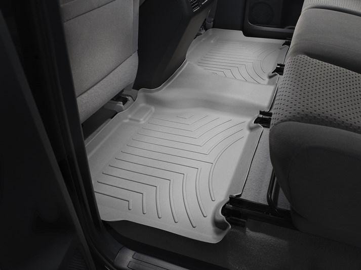 Ковры резиновые WeatherTech Toyota Tundra 2007-2013 ( CrewMax ) задние серые фото