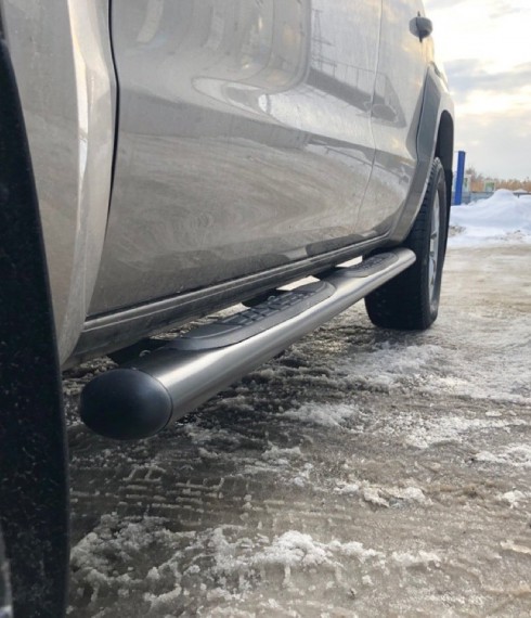 Подножки боковые овальные Aventura  VW Amarok фото