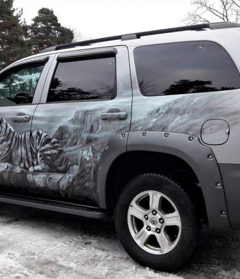 Дефлекторы окон ветровики для Toyota Sequoia 2008+ AVS фото