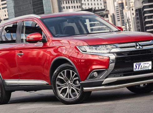 Защита переднего бампера для Mitsubishi Outlander XL 15+ труба одинарная Tamsan фото