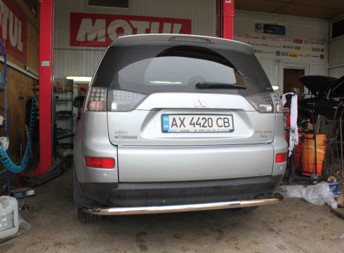 Защита заднего бампера для Mitsubishi Outlander XL 06-10 труба одинарная от Tamsan фото