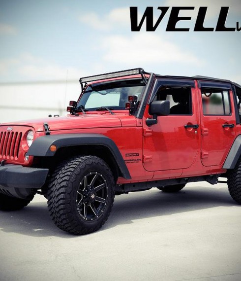 Дефлекторы окон ветровики для Jeep Wrangler 2007-2018 Wellvisors фото