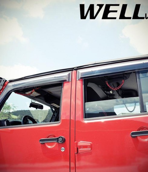 Дефлекторы окон ветровики для Jeep Wrangler 2007-2018 Wellvisors фото