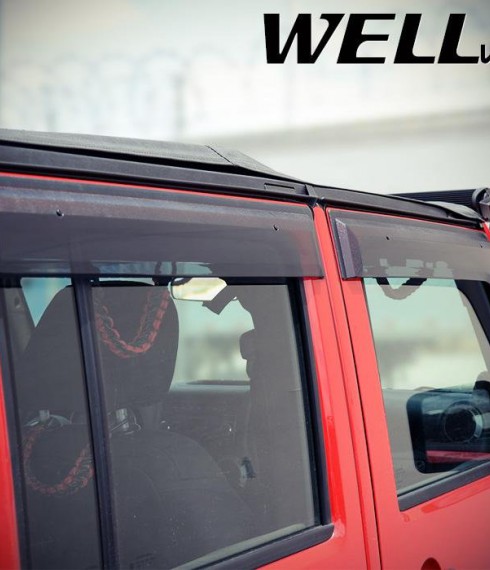 Дефлекторы окон ветровики для Jeep Wrangler 2007-2018 Wellvisors фото
