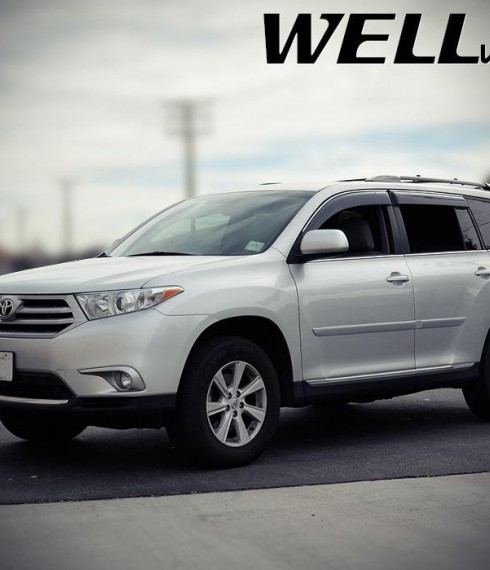 Дефлекторы окон ветровики для Toyota Highlander 2007-2014 фото