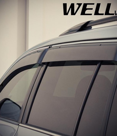 Дефлекторы окон ветровики для Toyota Highlander 2007-2014 фото