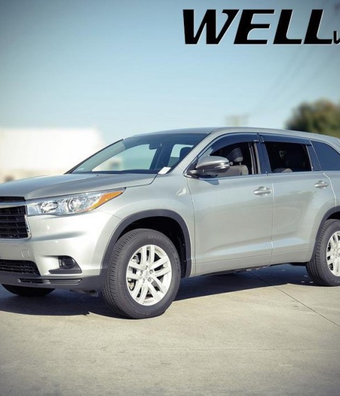 Дефлекторы окон ветровики для Toyota Highlander 2014-2019 фото