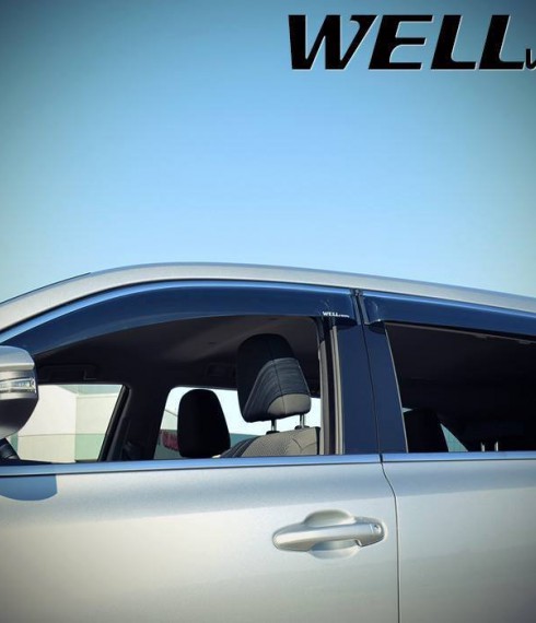Дефлекторы окон ветровики для Toyota Highlander 2014-2019 фото