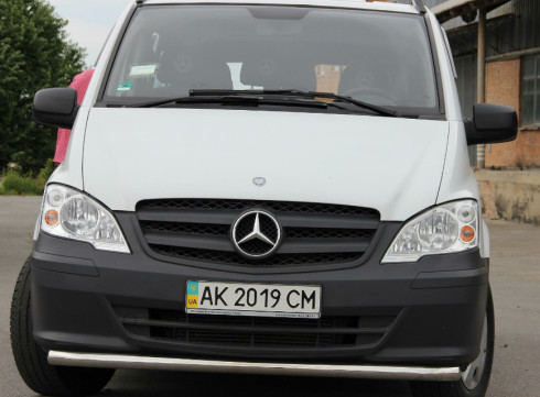 Защита переднего бампера для Mercedes-Benz Vito 10-15 труба одинарная от Tamsan фото