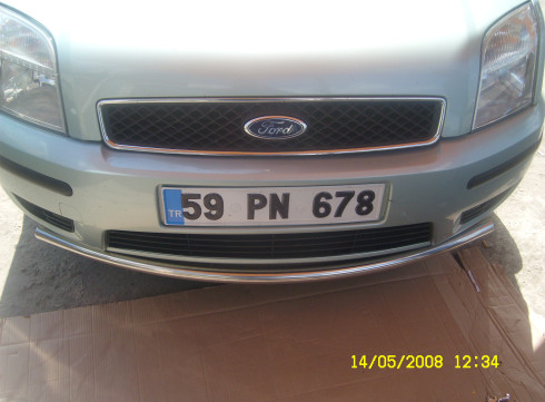Защита переднего бампера для Ford Fusion 04-13 труба одинарная  от Tamsan фото