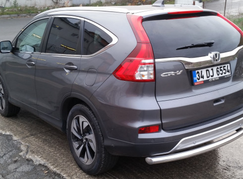 Защита заднего бампера для Honda CRV 13-15  труба одинарная от производителя Tamsan фото