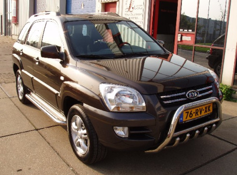 Подножки для KIA Sportege 04-10 порог листом от Tamsan фото