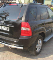 Защита заднего бампера для KIA Sportege 04-10 труба одинарная от Tamsan  фото
