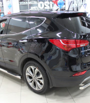 Защита заднего бампера для Hyundai Grand Santa-Fe 13+ труба одинарная от производителя Tamsan фото