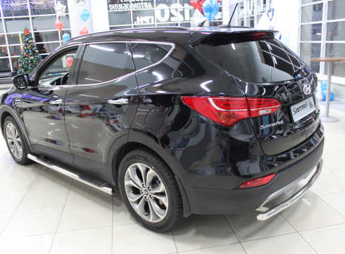 Защита заднего бампера для Hyundai Grand Santa-Fe 13+ труба одинарная от производителя Tamsan фото