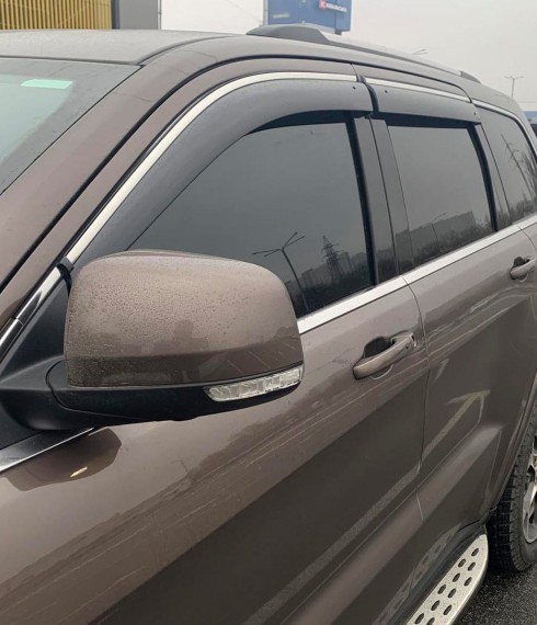Дефлекторы окон ветровики для Jeep Grand Cherokee 2011+ фото