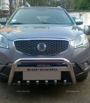 Кенгурятник низкий с грилем на SsangYong Korando TAMSAN фото